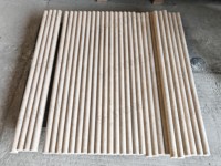 SH STONE Travertin Bullnose Bandes Garniture Pierre Panneau Mural Doublure En Marbre Moulures Côtelées Crayon 3d Marbre Décor Flûte Carreaux Dalle