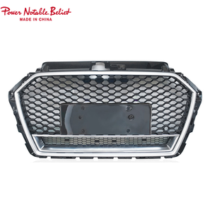 Parrilla negra brillante de nido de abeja para coche <span class=keywords><strong>A3</strong></span> S3, parachoques delantero estilo RS3, rejilla ACC de malla de fibra de carbono para <span class=keywords><strong>Audi</strong></span> <span class=keywords><strong>A3</strong></span> S3 8V.5 2017 2018 <span class=keywords><strong>2019</strong></span> - Product Image 5