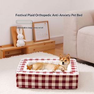 Cama Rectangular para Perros y Gatos de Cuatro Estaciones, con Funda Extraíble, Ecológica, Antideslizante, de Felpa Suave y Cómoda, Venta al Por Mayor - Product Image 4