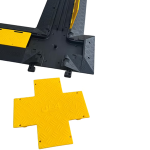 Cable Protector Yellow Black PVC Cable Cover 20mm Height Rubber Road Speed Bump Rubber Cable Protector Durable Rubber Speed Bump - Product Image 6