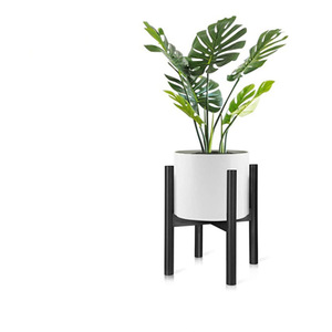 Soporte para Macetas de Madera Maciza, Diseño Minimalista de Hierro, Uso en Interiores del Hogar, Forma Circular, BH 5854 - Product Image 1