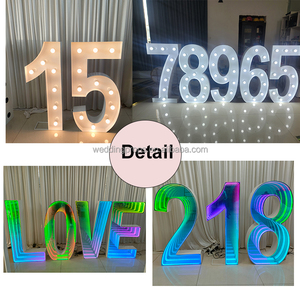 Numéros <span class=keywords><strong>de</strong></span> couleur RVB décoratifs <span class=keywords><strong>de</strong></span> mariage 4 pieds <span class=keywords><strong>de</strong></span> hauteur acrylique clair LED Numéros <span class=keywords><strong>de</strong></span> changement <span class=keywords><strong>de</strong></span> couleur - Product Image 6