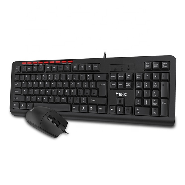 Kb270Cm Havit Oem Office Computer Black Mouse and Keyboard Set Teclado Para Computador Notebook Keyboard Mouse Combos