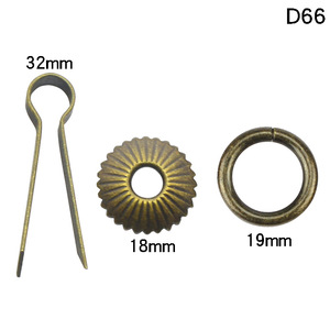D66 Ring Handle 32mm Pin 18mm <b>Pad</b> 19mm Ring Antique Bronze <b>Drawer</b> Furniture Handle - Product Image 2