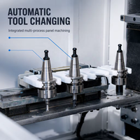 Ligne de production de meubles en panneaux de bois avec routeur CNC à chargement et déchargement automatiques (ATC) et machines de perçage