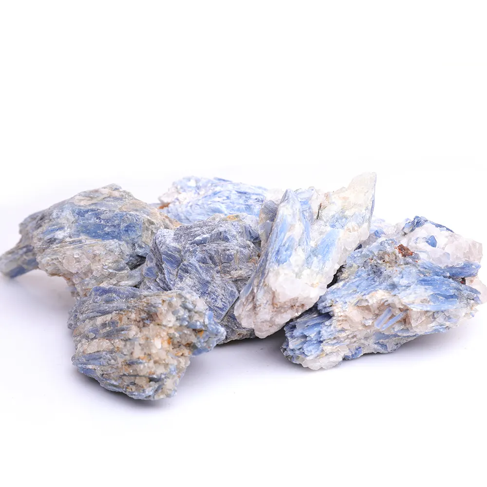 Atacado Pedra áspera Pedra Chakra Gemstone Cru Cristais De Cura Irregular Azul Cianite Pedra Natural