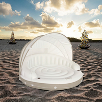 Lit flottant gonflable en PVC pour piscine, grande île pour couple, usage commercial extérieur