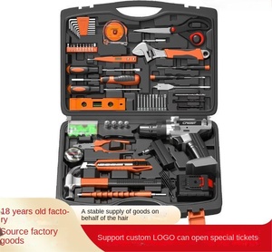 Kit Combiné d'Outils Électriques et de Quincaillerie avec Perceuse sans Fil et Clés Manuelles - Product Image 3