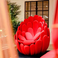 Chaise de canapé de pétale simple de salon de villa d'art extraterrestre créatif de luxe léger moderne, chaise de canapé de salon de villa