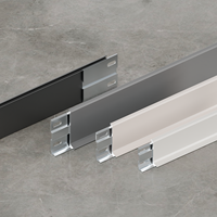Plinthe en aluminium de style moderne, sur mesure, à rainures et languettes, en alliage d'aluminium