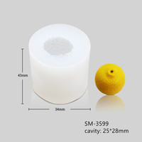 Moule en Silicone 3D AK Mini Fruit pour Décoration de Gâteaux, Crèmes Glacées, Chocolats, Bougies, Pâtisseries et Fondants (Mangue, Citron)