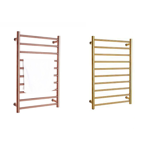 <span class=keywords><strong>Radiateur</strong></span> Électrique Mural de Luxe Moderne en Acier Inoxydable 304 Or Rose Chauffant à 4 Barres, Porte-Serviettes Chauffant 80cm <span class=keywords><strong>pour</strong></span> <span class=keywords><strong>Salle</strong></span> de Bain - Product Image 5