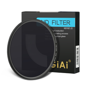 <span class=keywords><strong>Filtro</strong></span> a Densità Neutra GiAi ND8 ND16 ND64, Rivestimento Nano a 18 Strati, Telaio in Lega di Alluminio, Impermeabile, Antiappannamento, Multi-Misura per Obiettivi Fotografici - Product Image 1