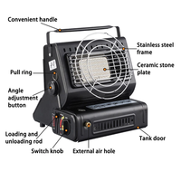 Réchaud à gaz portable pour le camping en plein air - Réchaud et barbecue 2-en-1 pour la cuisson