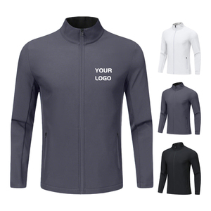 Veste d'entraînement à col montant et fermeture éclair intégrale, coupe ajustée, poches zippées, logo personnalisé, multicolore, veste de sport - Product Image 1