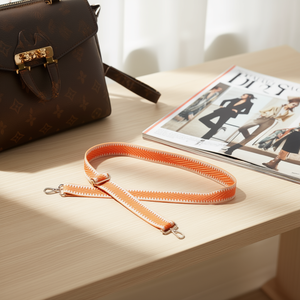 Sangle en toile de 4 cm orange pour sac avec crochets métalliques - Product Image 2