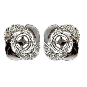 Prix d'usine, haute qualité, boucles d'oreilles solitaires vintage en or blanc massif 18 carats avec diamant véritable pour femme, fiançailles, mariage, fête - Product Image 1