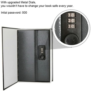 Shuaima Book-Shape Hidden Safe with Combination <strong>Lock</strong> for Cash &amp; Jewelry Real Paper Spine Steel Box Inside Book Shelves &amp; Hotels - Product Image 5