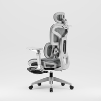 Chaise de bureau ergonomique 6D avec accoudoirs, confortable, entièrement en maille, moderne, inclinable, avec soutien lombaire, chaise de bureau ergonomique