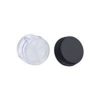 Récipient pour poudre libre en plastique transparent de 30g multi-maquillage coloré boîte ronde pour poudre libre cosmétique corps en PS à quatre compartiments