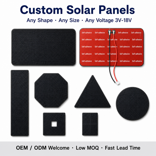 Custom Small Shape Solar PV SMT Sunpower Small Solar Panel 50mm 4V 0.39W Mini PV Module Custom DIY Solar System Component