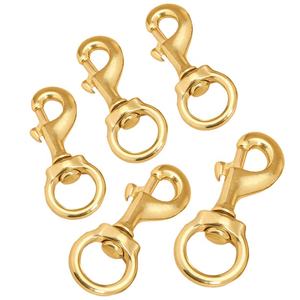 पीतल के कुत्ते श्रृंखला पालतू पट्टा त्वरित हुक मोड़ना त्वरित आंख वसंत हुक लॉकिंग कारबिन 27*91 मिमी नौका हार्डवेयर - Product Image 6