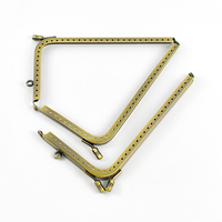 Deepeel BS148 12.5-18.5cm sacs matériel accessoires bricolage sac à main pièce de monnaie brillant en forme de L tête baiser fermoir métal sac à main cadre poignée