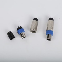 Conector Speakon Metálico de 4 Pines NL4FX para Amplificador de Audio, Enchufe de Alimentación Macho a Hembra