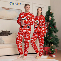 Pyjamas de Noël en Soie de Lait Thermiques à Taille Élastique pour Famille, Ensemble Assorti Parent-Enfant, Manches Longues, Collection Hiver-Automne