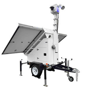 Remorque <span class=keywords><strong>solaire</strong></span> portable CCTV avec 3 panneaux solaires pour chantiers de construction éloignés - Product Image 6