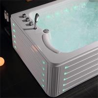 Elegante Bañera de Hidromasaje Independiente de 1.92m, con Laterales LED Huecos de 4 Capas, 36 Jets, Compatible con OEM y ODM