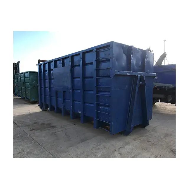Móc nâng dumpster CuộN ra container phế liệu kim loại bỏ qua bin cho chất thải rắn