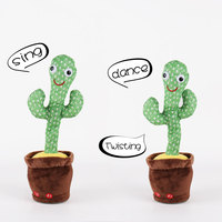 2023 les jouets en peluche les plus populaires pour enfants chantant la danse drôle Shakeology en peluche danse Cactus en peluche jouets électriques