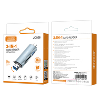 JOKADE USB/Type-C/Micro 3in1 Pembaca Kartu Mendukung Kartu TF Kartu SD Kecepatan Transmisi Data 5Gbps