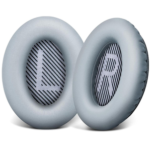 Coussinets d'oreille de remplacement gris clair pour <span class=keywords><strong>Bose</strong></span> QuietComfort <span class=keywords><strong>QC</strong></span> 2 15 25 <span class=keywords><strong>35</strong></span>, coussinets pour QC2 QC15 QC25 QC35 SoundTrue SoundLink - Product Image 1