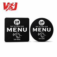 Carte NFC intelligente programmable personnalisée, étanche, avec encodage URL NFC 213, carte de commentaires Google avec autocollant