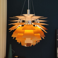 Lustre LED en aluminium de style nordique moderne, design original en forme de cône de pin, blanc, idéal pour les salles à manger et les salons