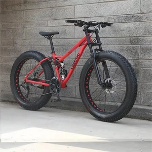 Vélo de montagne VTT pour hommes, prix d'usine, 20 pouces, descente, pneus larges 24/26x4.0, freins à disque en acier, double suspension, cruiser pour neige et plage - Product Image 1