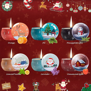 Paquete de 6 <span class=keywords><strong>velas</strong></span> aromáticas de Navidad de aromaterapia de cera de soja Natural en tarro de hojalata de lujo vela de diseñador decoración regalo <span class=keywords><strong>para</strong></span> mujeres Diwali - Product Image 6