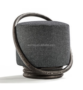 AOMISI <span class=keywords><strong>CASA</strong></span> Nouveau design de meubles de salon en vente directe d'usine <span class=keywords><strong>Tabouret</strong></span> en bois et tissu Repose-pieds pour la maison Petit <span class=keywords><strong>tabouret</strong></span> en velours moderne - Product Image 2