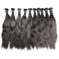 Extensions de cheveux humains 100% naturels de haute qualité, cheveux indiens naturels noirs lisses, Megahair, racine dégradée, pointe pleine