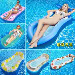 Flotador Inflable de PVC para Piscina, con Reposacabezas y Malla, para Tomar el Sol y Fiestas en la Piscina - Product Image 3
