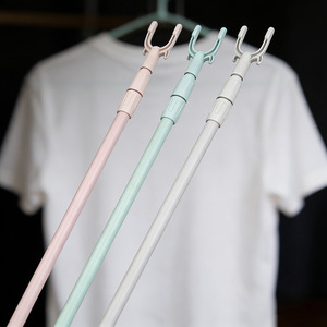 Plastic extendable clothes drying <b>pole</b>, portable clothes support <b>pole</b>, solid color balcony clothes drying <b>pole</b>, dormitory - Product Image 4