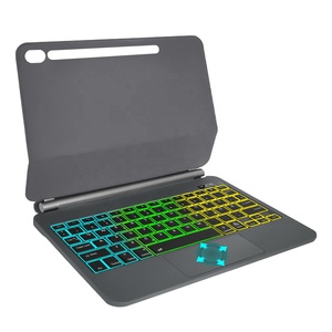 Étui clavier magique sans fil pour <span class=keywords><strong>Samsung</strong></span> Galaxy Tab S10 Fe <span class=keywords><strong>S9</strong></span> S8 <span class=keywords><strong>S9</strong></span> Fe avec étui clavier magnétique rétro-éclairé RGB Vente en gros en usine - Product Image 5