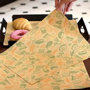 Custom Printed Disposable Greaseproof Waterproof PE Coated Food Grade <b>Wrapping</b> <b>Paper</b> for Bakery Bread Packaging - Product Image 6