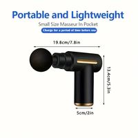 Pistolet de massage corporel portable avec 6 têtes de massage, rechargeable, 6 vitesses, écran LCD, télécommande sans fil
