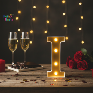 Grande Lettera 'I' Dorata Luminosa Senza Batterie per Feste di San Valentino, Dimmerabile con Durata di 50000 Ore - Product Image 3