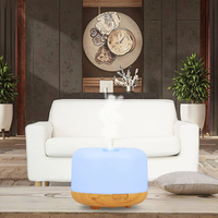 Diffuseur de table électrique à ultrasons 500ml humidificateur d'huile essentielle domestique pour diffuseur de grain de bois d'hôtel à domicile