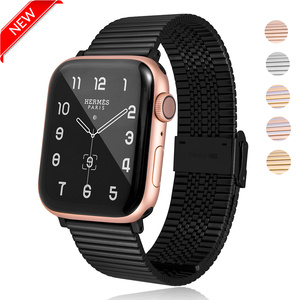Bracelet de montre intelligente pour IWatch Series <span class=keywords><strong>8</strong></span> 7 Se 6 5 Bracelet en acier inoxydable pour Bracelet <span class=keywords><strong>Applewatch</strong></span> <span class=keywords><strong>45mm</strong></span> 41mm 44mm 40mm 42mm 38mm - Product Image 1