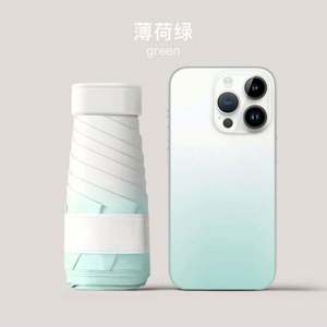 Parapluie classique personnalisé en alliage d'aluminium à cinq plis, logo personnalisable, résistant aux UV, semi-automatique, pliable, cadeau d'affaires - Product Image 2